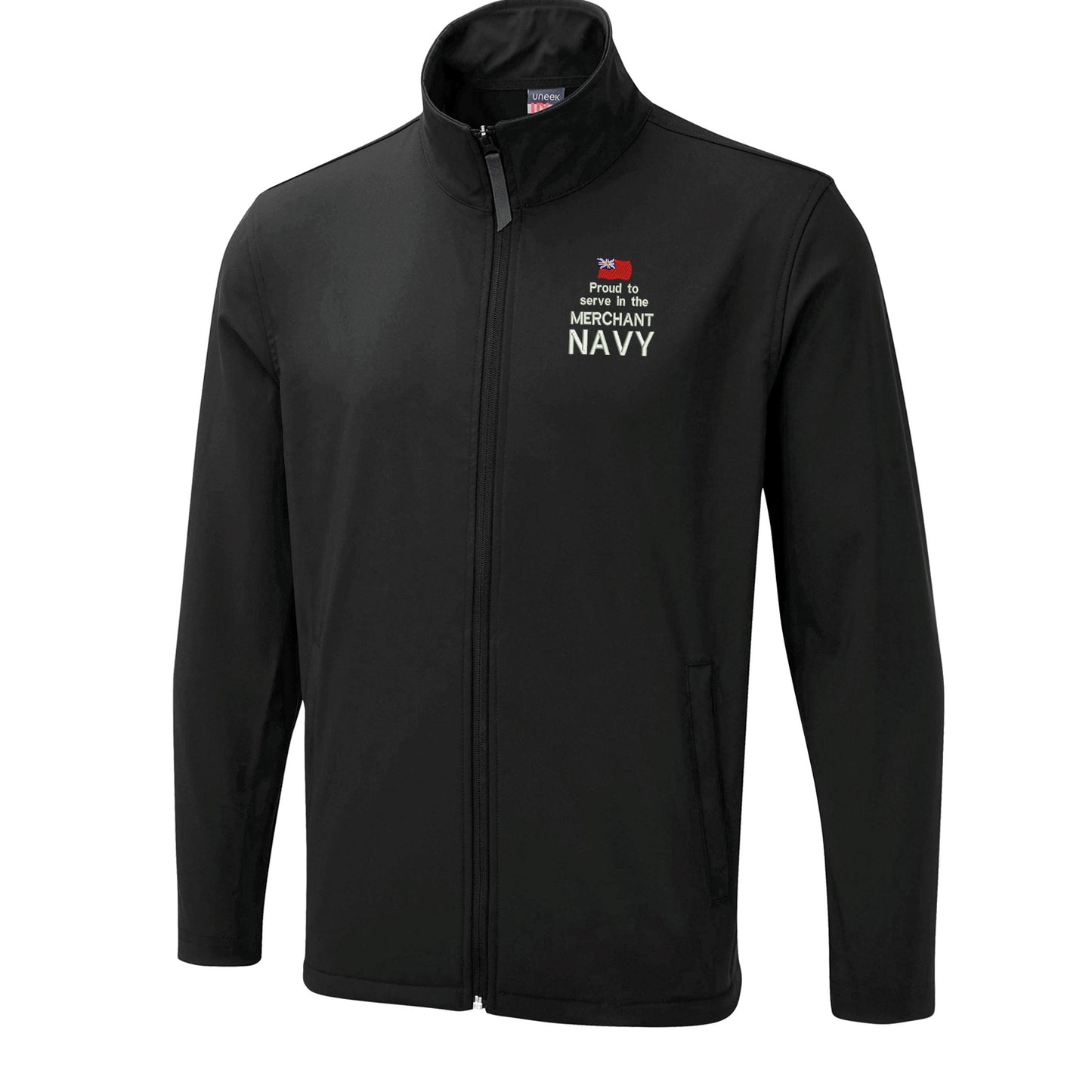 Proud to Serve in The Merchant Navy Embroidered Lightweight Soft Shell Jacket