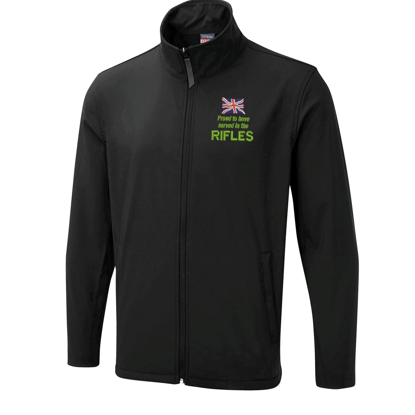 Proud to Have Served in The Rifles Embroidered Lightweight Soft Shell Jacket