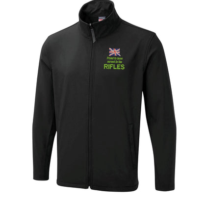 Proud to Have Served in The Rifles Embroidered Lightweight Soft Shell Jacket