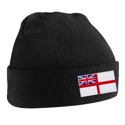 Royal Navy White Ensign Flag Beanie Hat