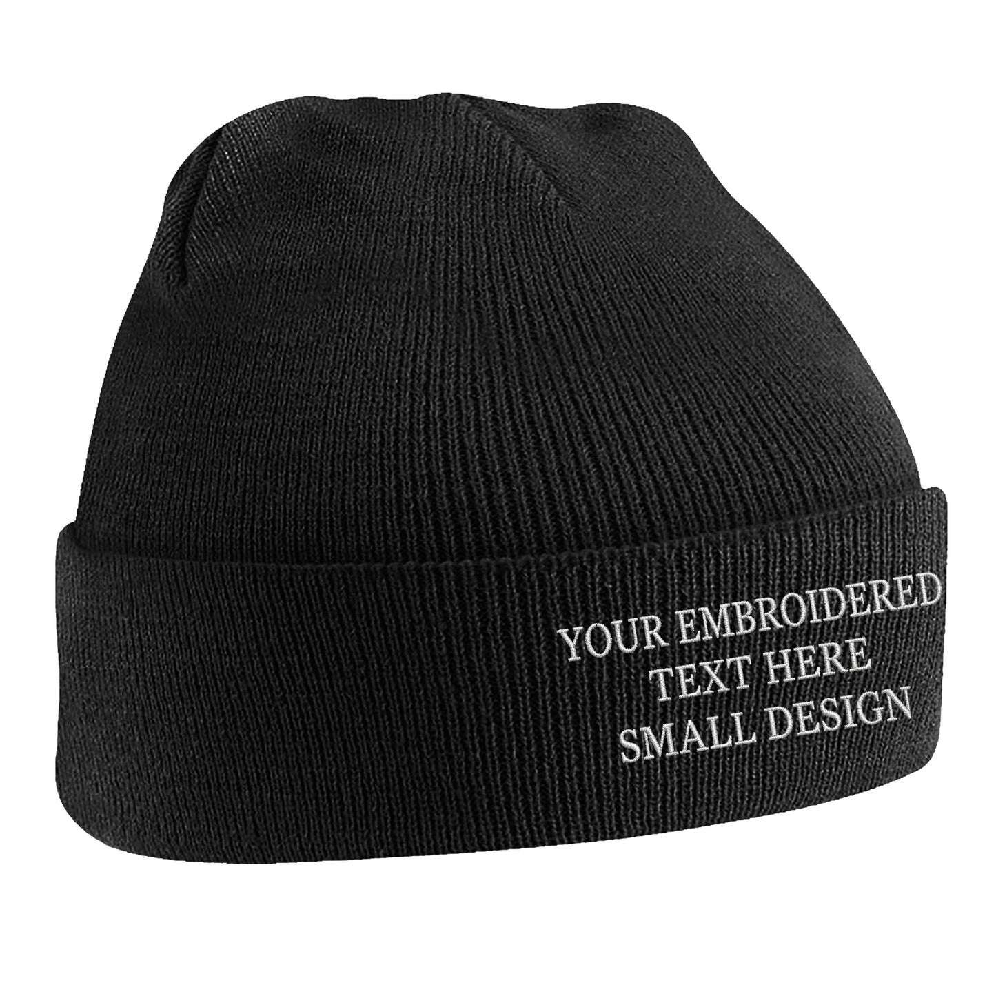 Personalised Custom Small Text Beanie Hat
