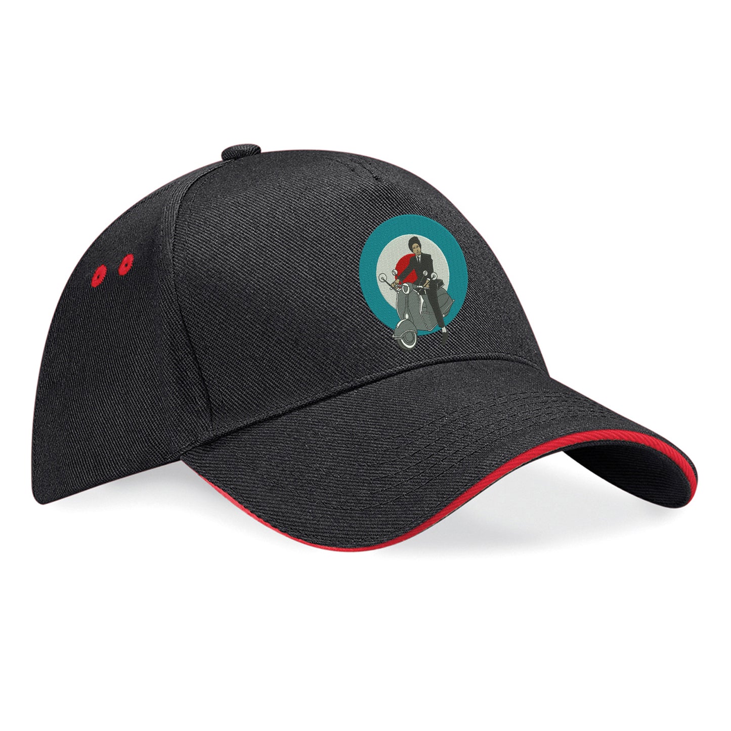 Retro MOD Scooter Embroidered Baseball Cap