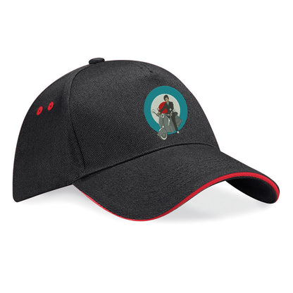 Retro MOD Scooter Embroidered Baseball Cap