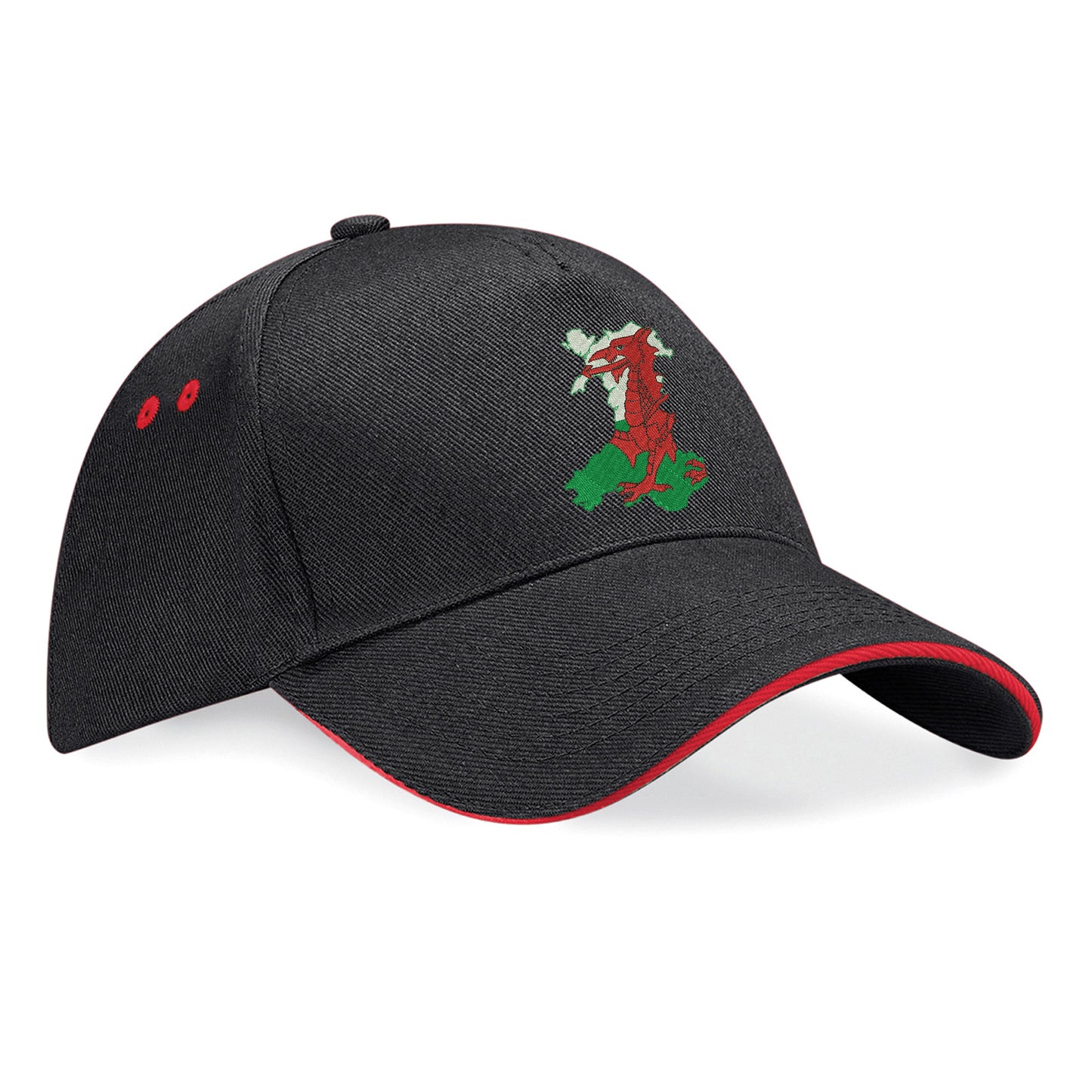 Wales Flag Map Baseball Cap