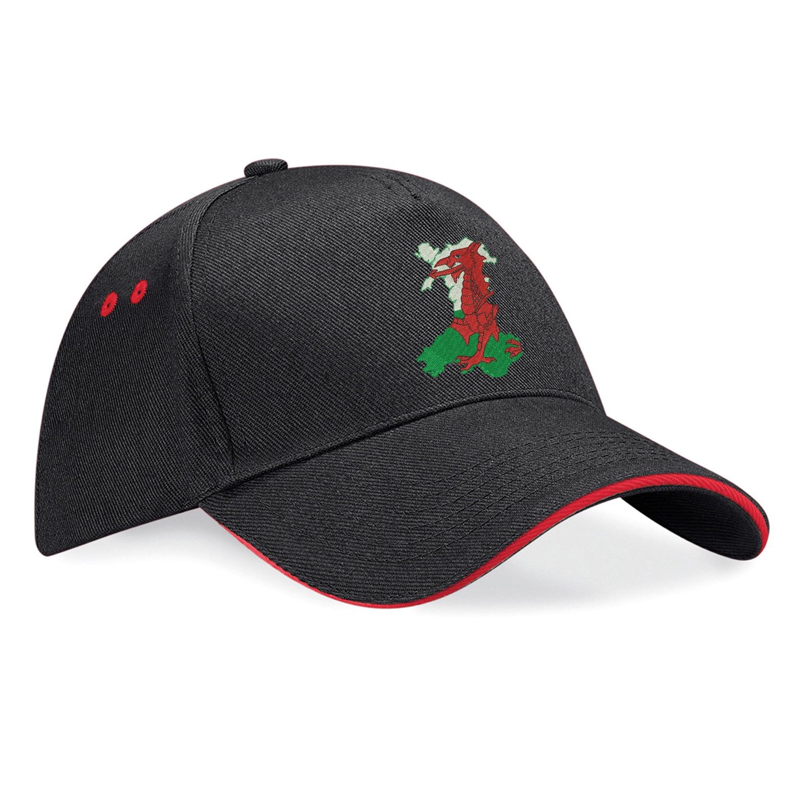 Wales Flag Map Baseball Cap