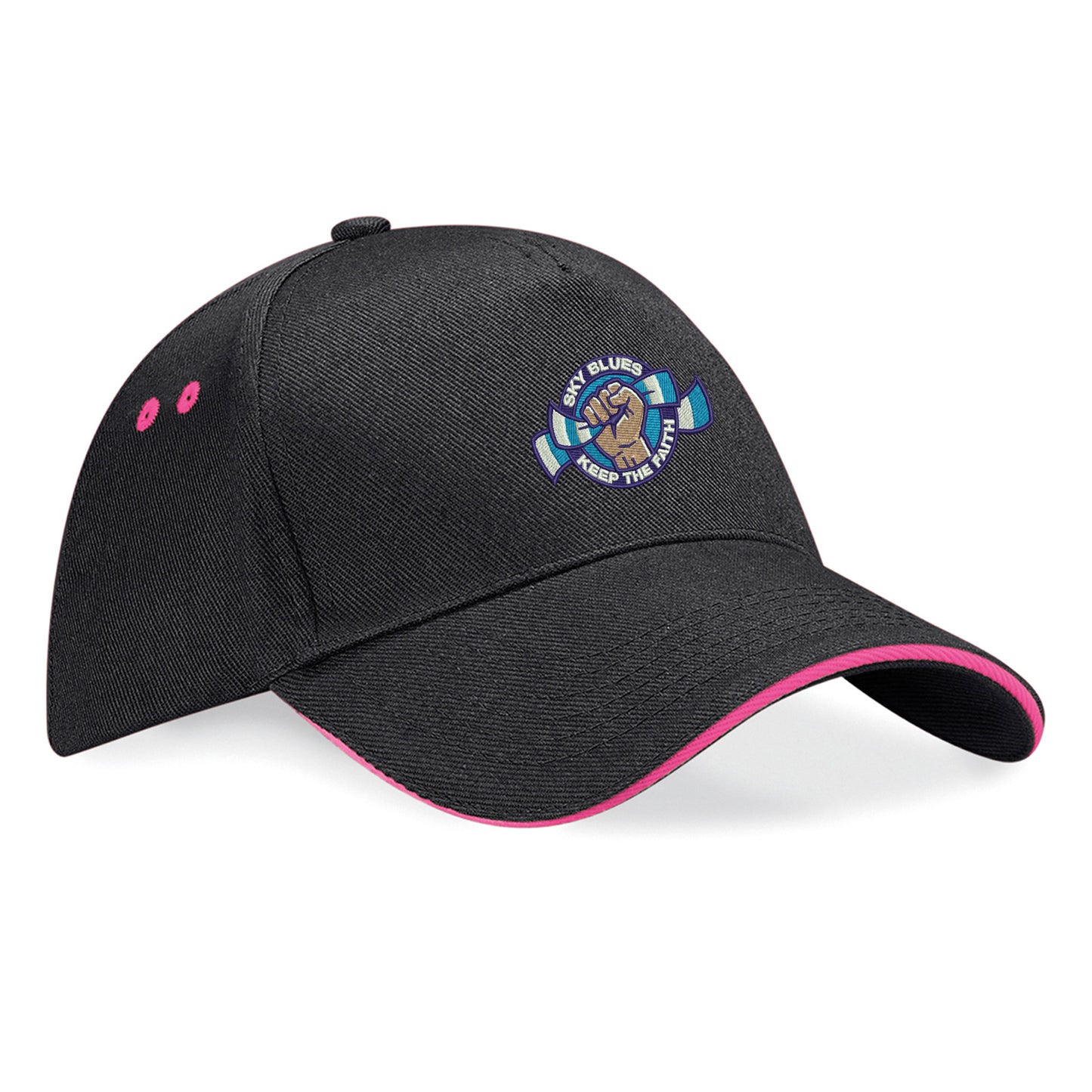 Sky Blues Keep The Faith Embroidered Baseball Cap