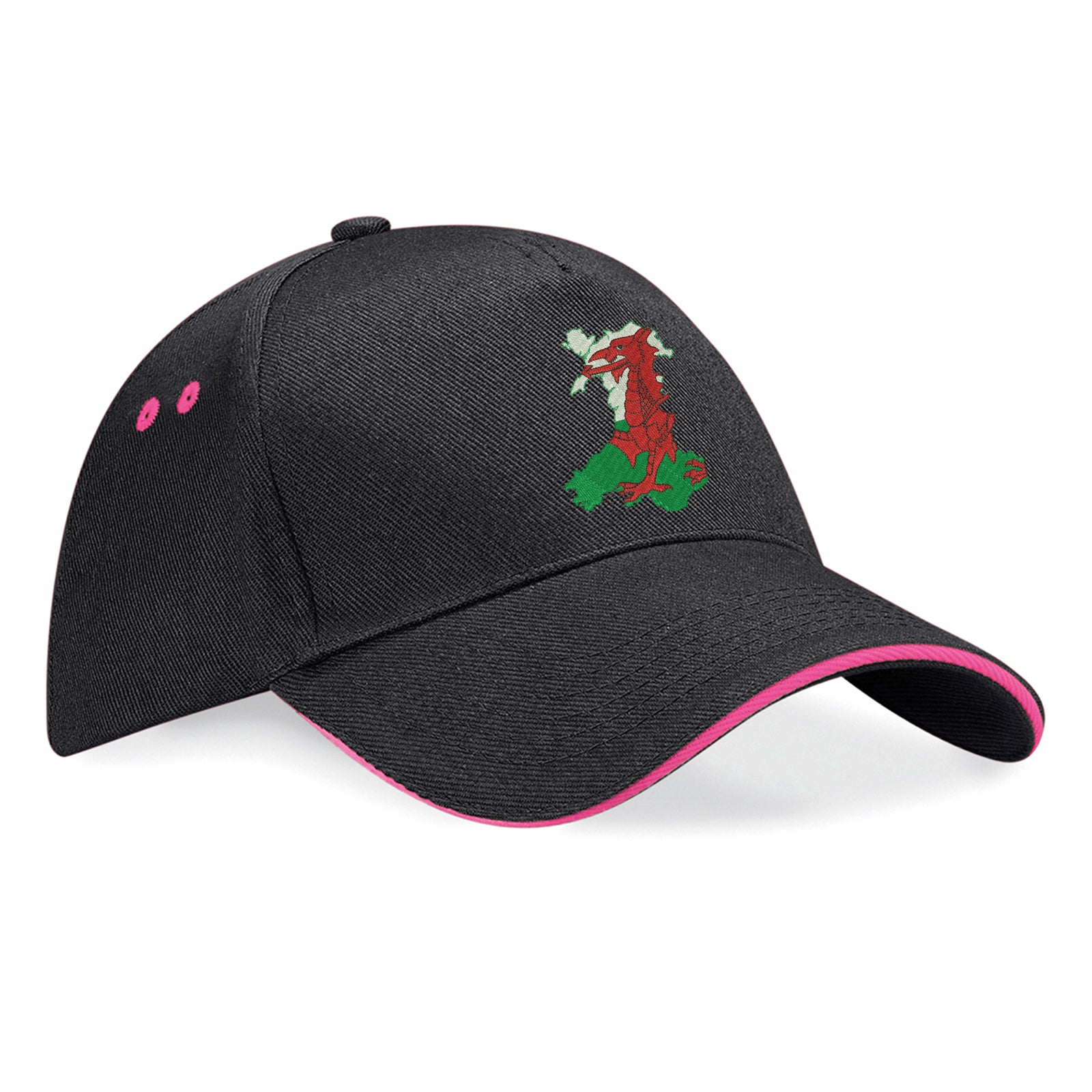 Wales Flag Map Baseball Cap