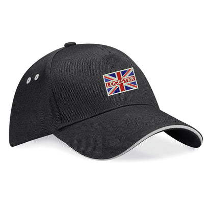 Leicester Coloured Union Jack Embroidered Baseball Cap