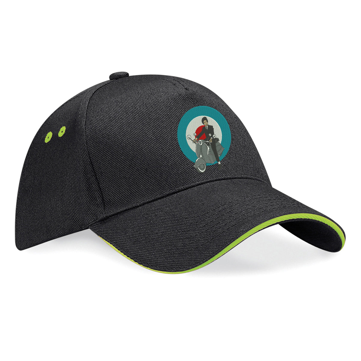 Retro MOD Scooter Embroidered Baseball Cap