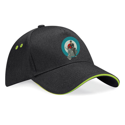 Retro MOD Scooter Embroidered Baseball Cap
