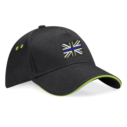 Thin Blue Line Union Jack Embroidered Baseball Cap