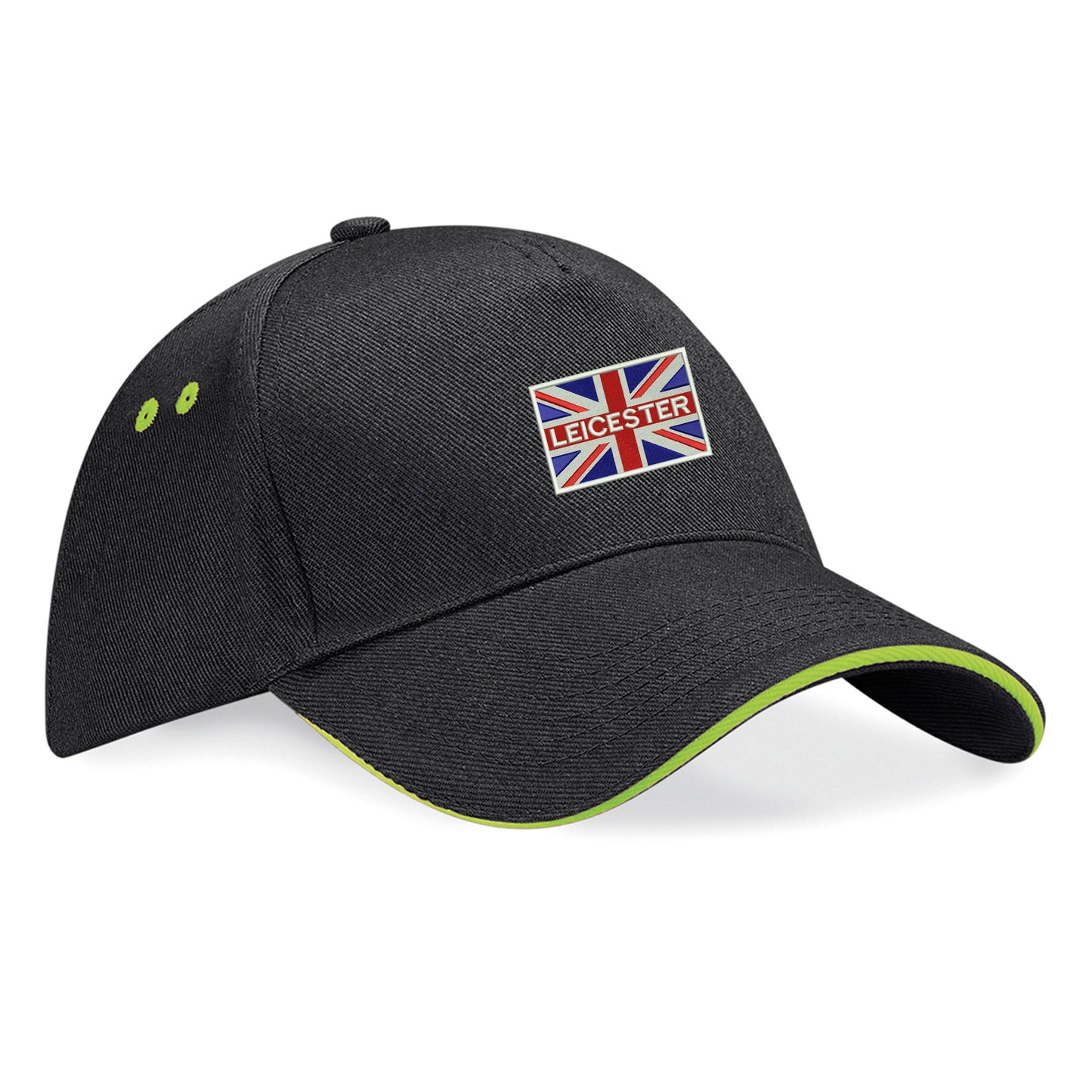 Leicester Coloured Union Jack Embroidered Baseball Cap