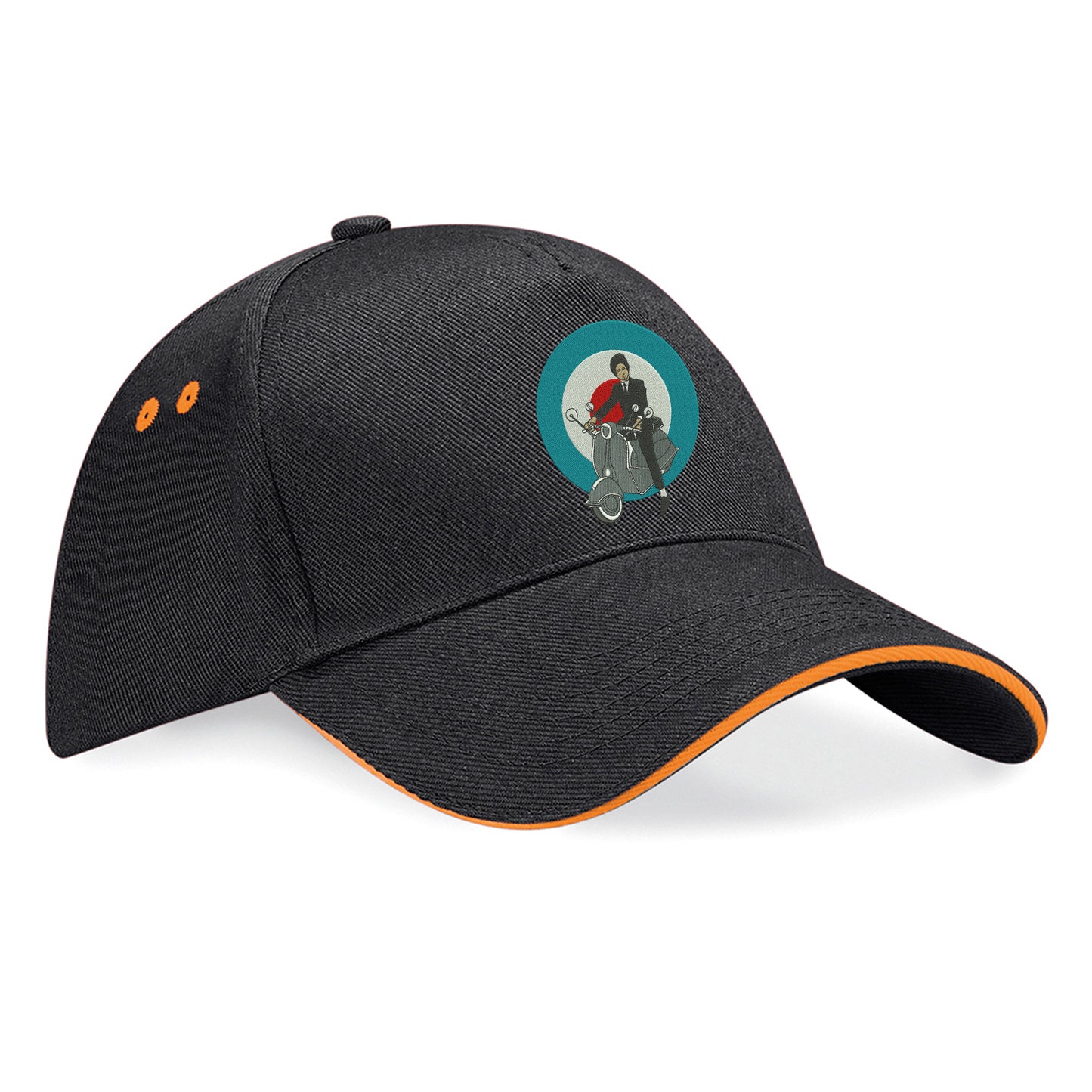 Retro MOD Scooter Embroidered Baseball Cap