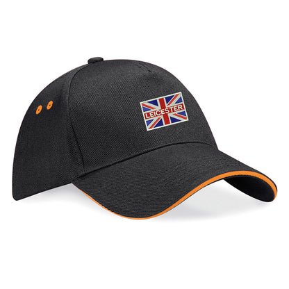 Leicester Coloured Union Jack Embroidered Baseball Cap