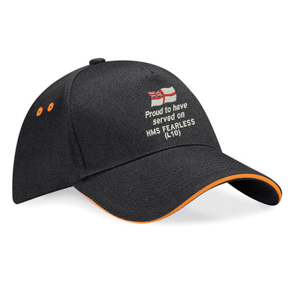 Proud to Have Served on HMS Fearless (L10) Baseball Cap
