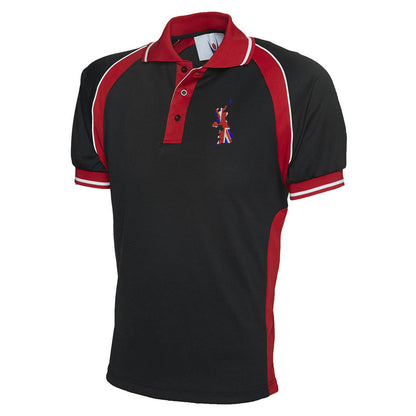 United Kingdom Flag Map Embroidered Sports Polo Shirt