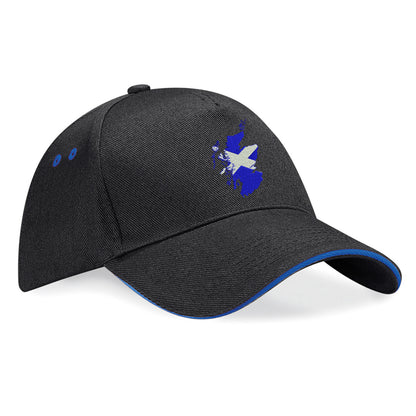 Scotland Flag Map Embroidered Baseball Cap
