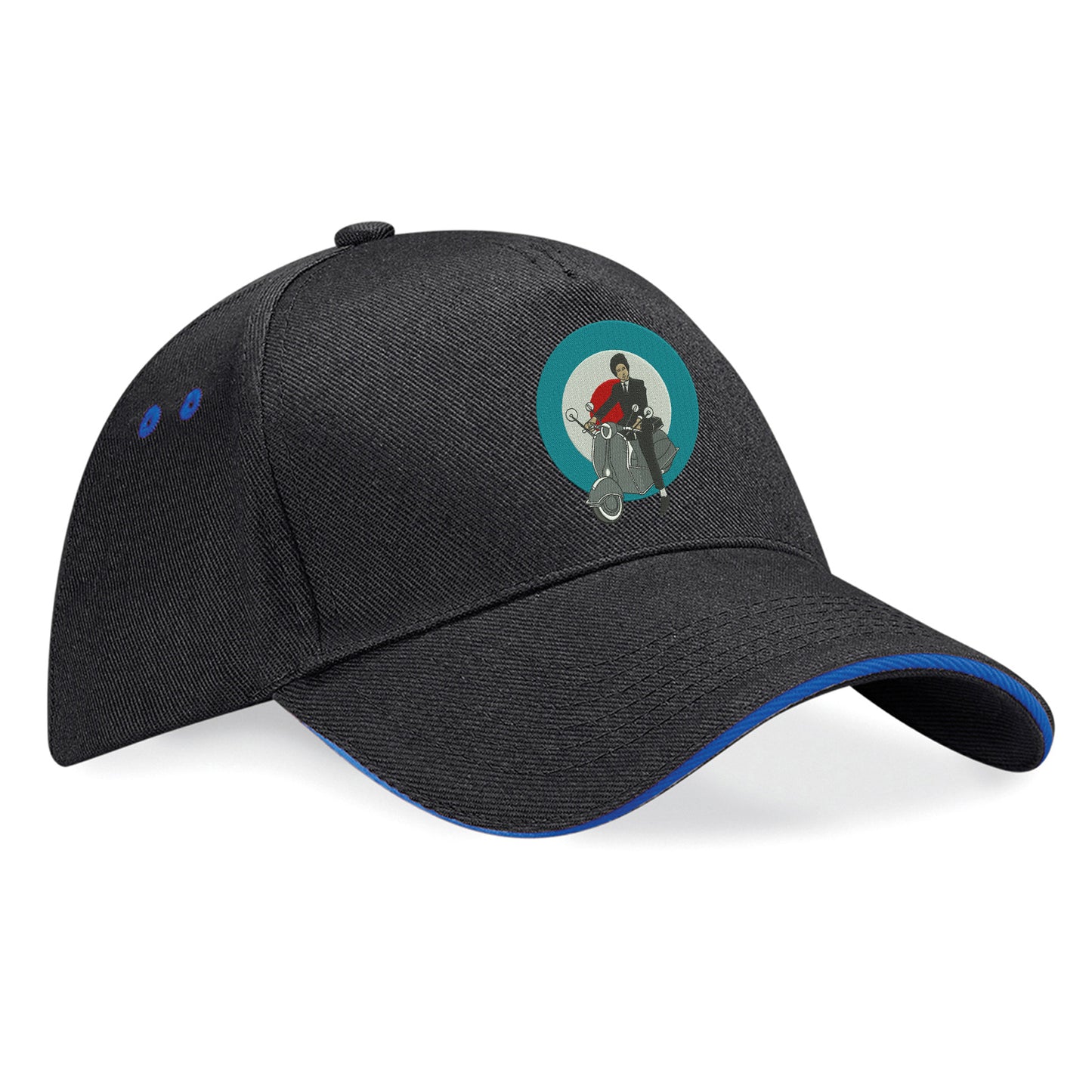 Retro MOD Scooter Embroidered Baseball Cap