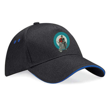 Retro MOD Scooter Embroidered Baseball Cap