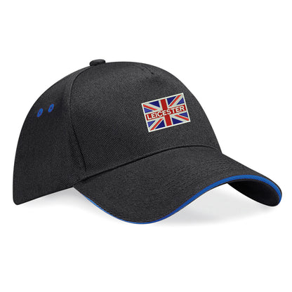 Leicester Coloured Union Jack Embroidered Baseball Cap