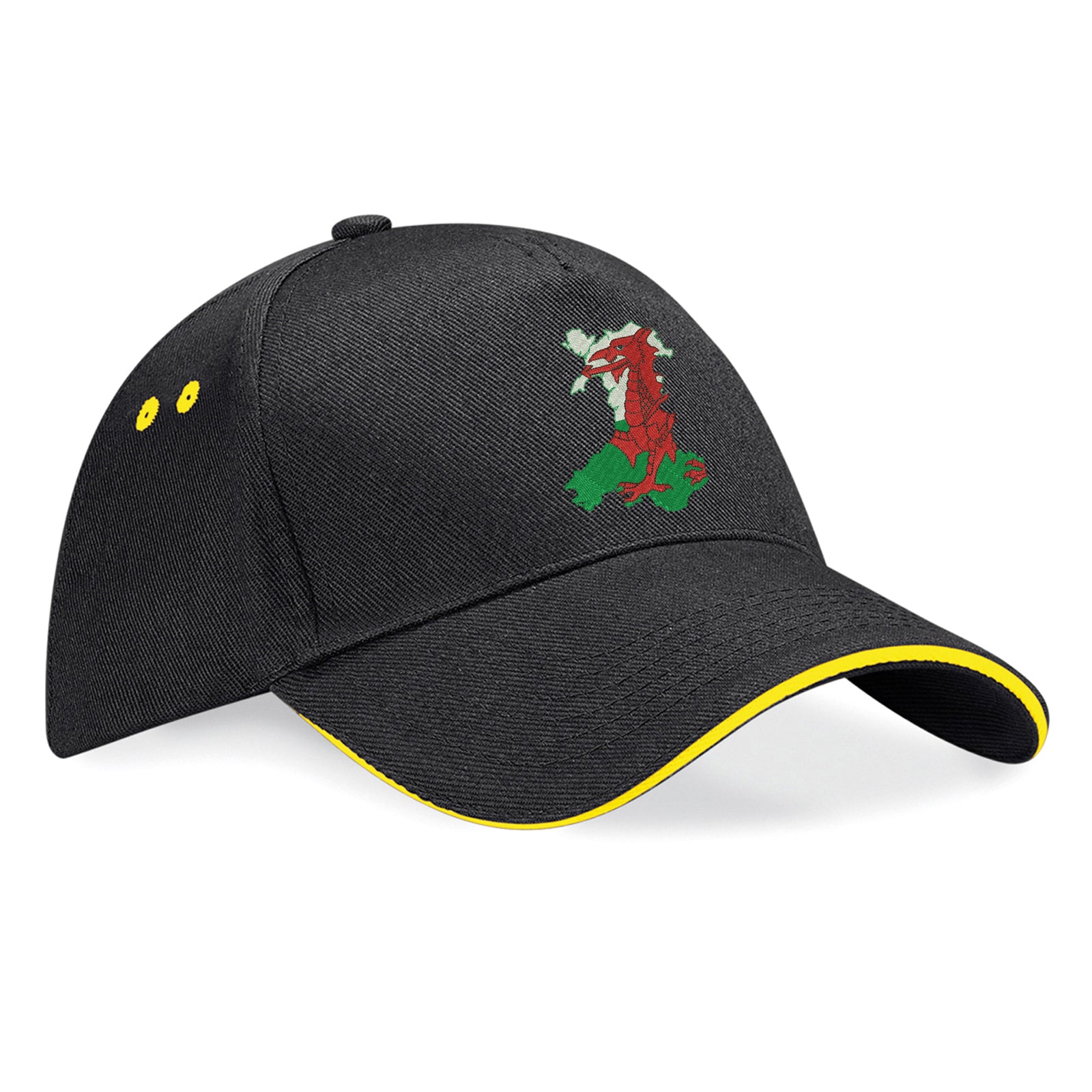 Wales Flag Map Baseball Cap