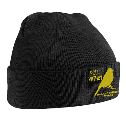 Retro Norwich Milk Cup Winners 1984-85 Embroidered Beanie Hat