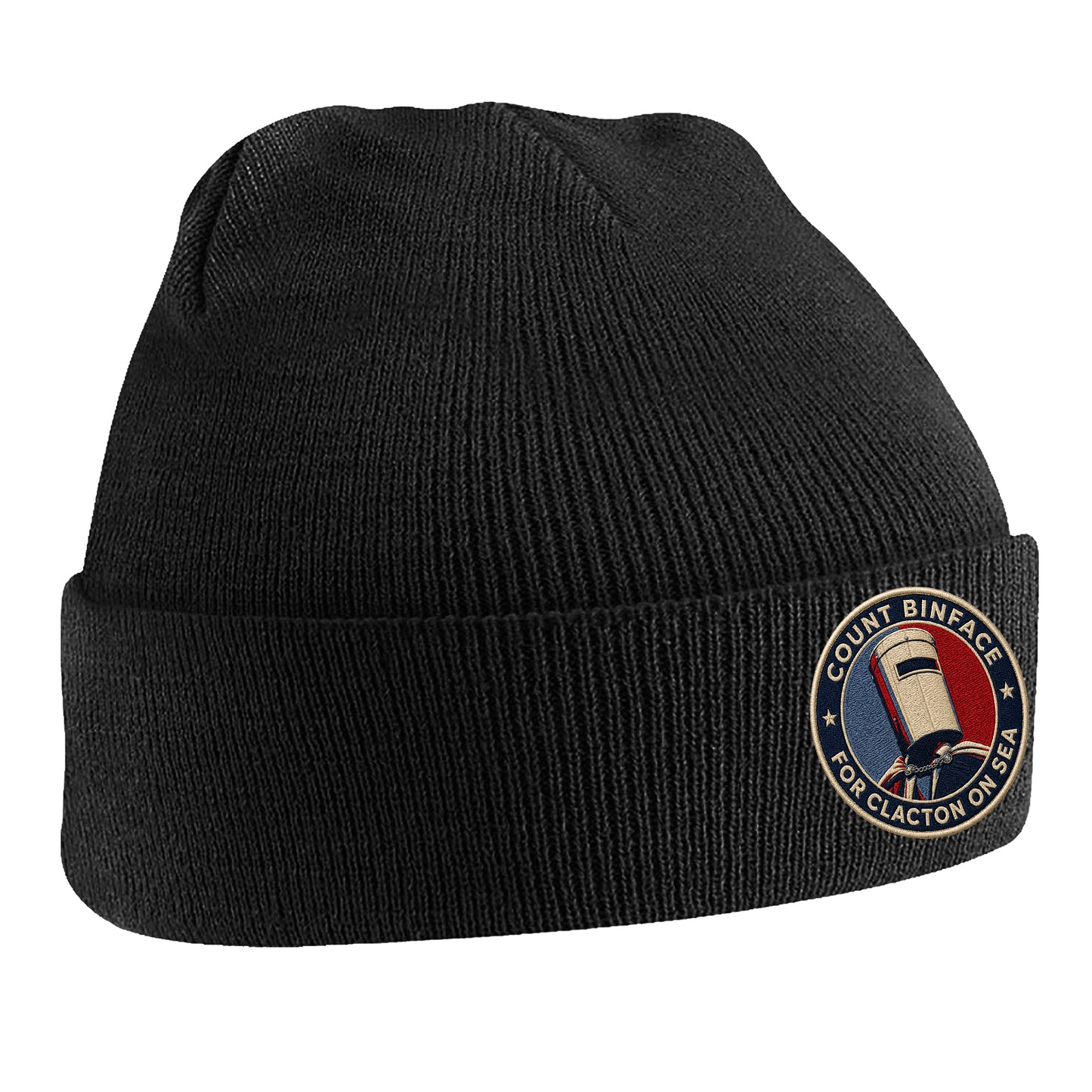Count Binface for Clacton on Sea Embroidered Beanie Hat