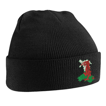 Wales Flag Map Beanie Hat