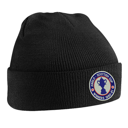Retro Chesterfield Anglo-Scottish Cup Winners 1981 Embroidered Beanie Hat