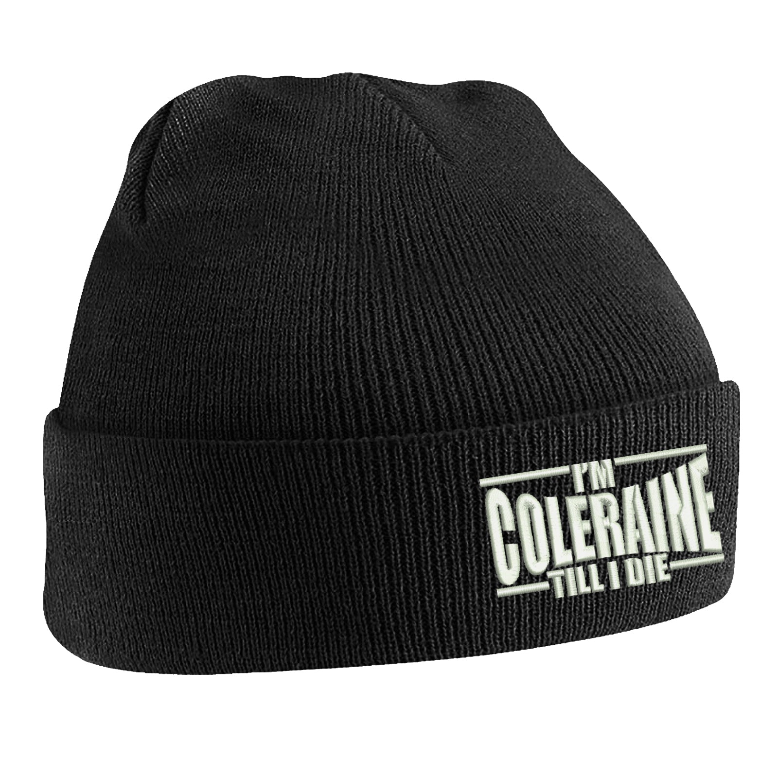 I am Coleraine Embroidered Beanie Hat