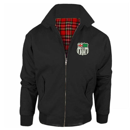 Retro Forest Green 1975 Embroidered Classic Harrington Jacket