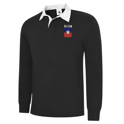 Retro Chile Rugby 1953 Embroidered Long Sleeve Rugby Shirt
