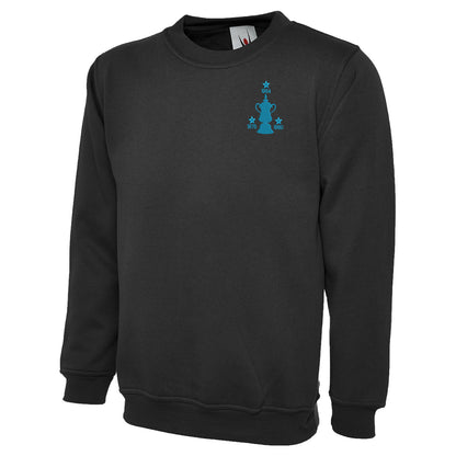 Retro West Ham Three Time Cup Winners Embroidered Classic Sweatshirt