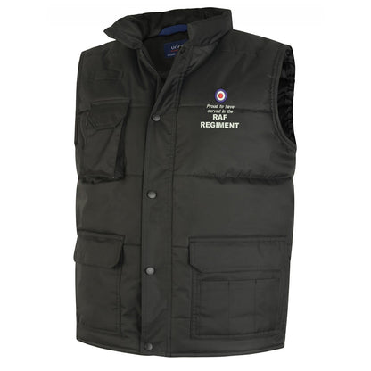 Proud to Have Served in The RAF Regiment Embroidered Super Pro Body Warmer