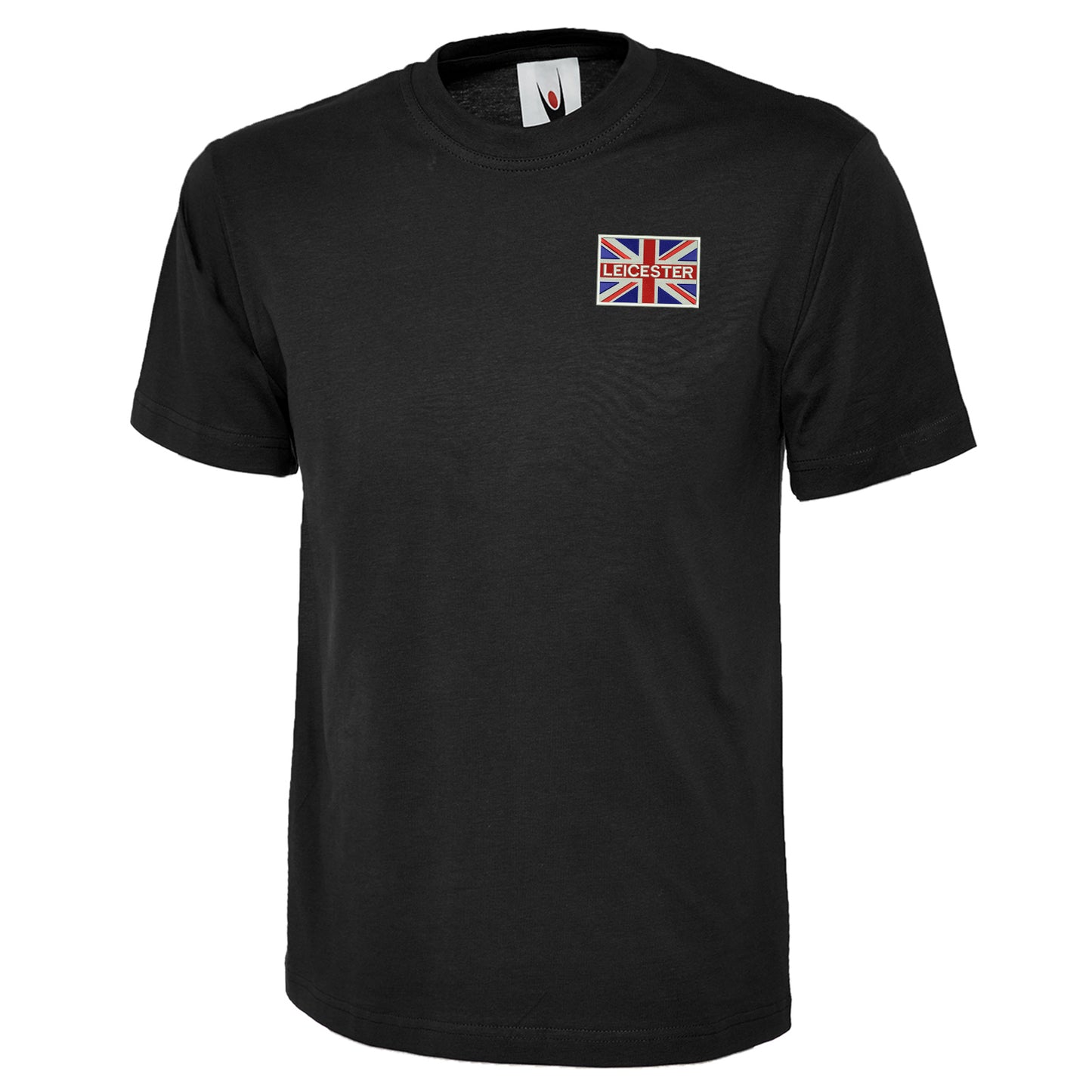 Leicester Coloured Union Jack Embroidered Classic T-Shirt