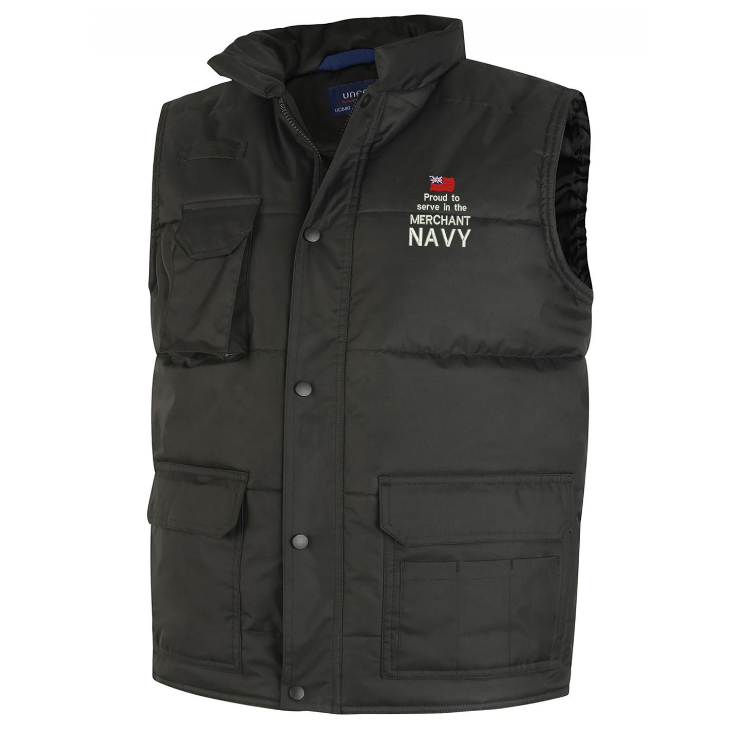 Proud to Serve in The Merchant Navy Embroidered Super Pro Body Warmer