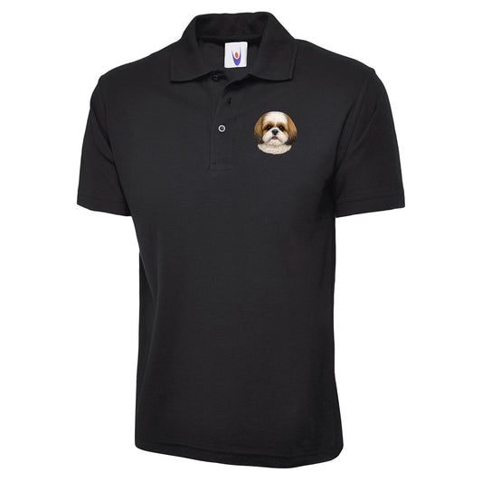 Shih Tzu Dog Face Polo Shirt