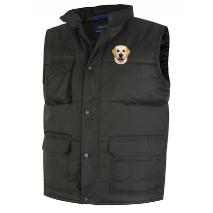Yellow Labrador Dog Face Bodywarmer 