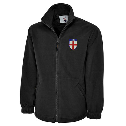 City Flag of England Shield Premium Fleece Jacket