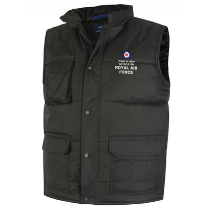 Proud to Have Served in The Royal Air Force Embroidered Super Pro Body Warmer