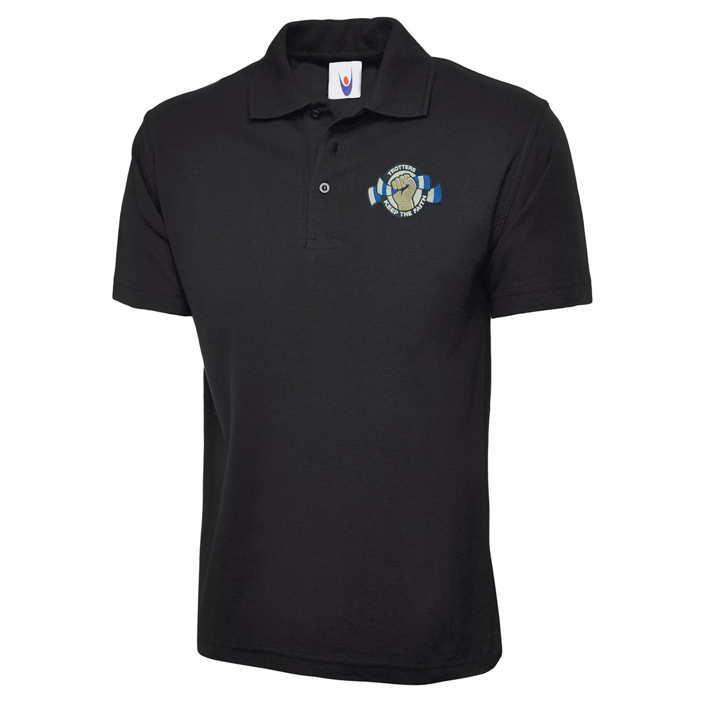 Trotters Keep The Faith Embroidered Classic Polo Shirt