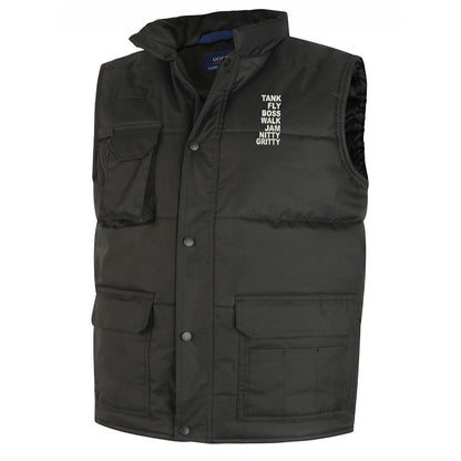 Tank Fly Boss Walk Jam Nitty Gritty Bodywarmer