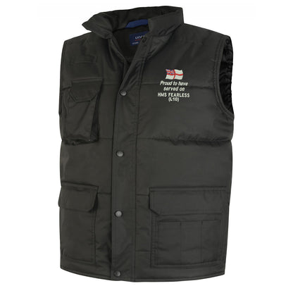 Proud to Have Served on HMS Fearless (L10) Super Pro Body Warmer