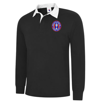 Retro Crystal Palace Zenith Data Systems Cup  Winners 1991 Embroidered Long Sleeve Rugby Shirt