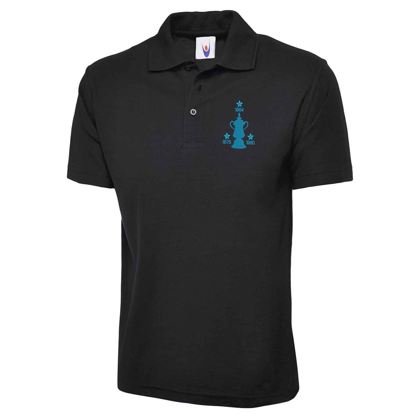 Retro West Ham Three Time Cup Winners Embroidered Classic Polo Shirt