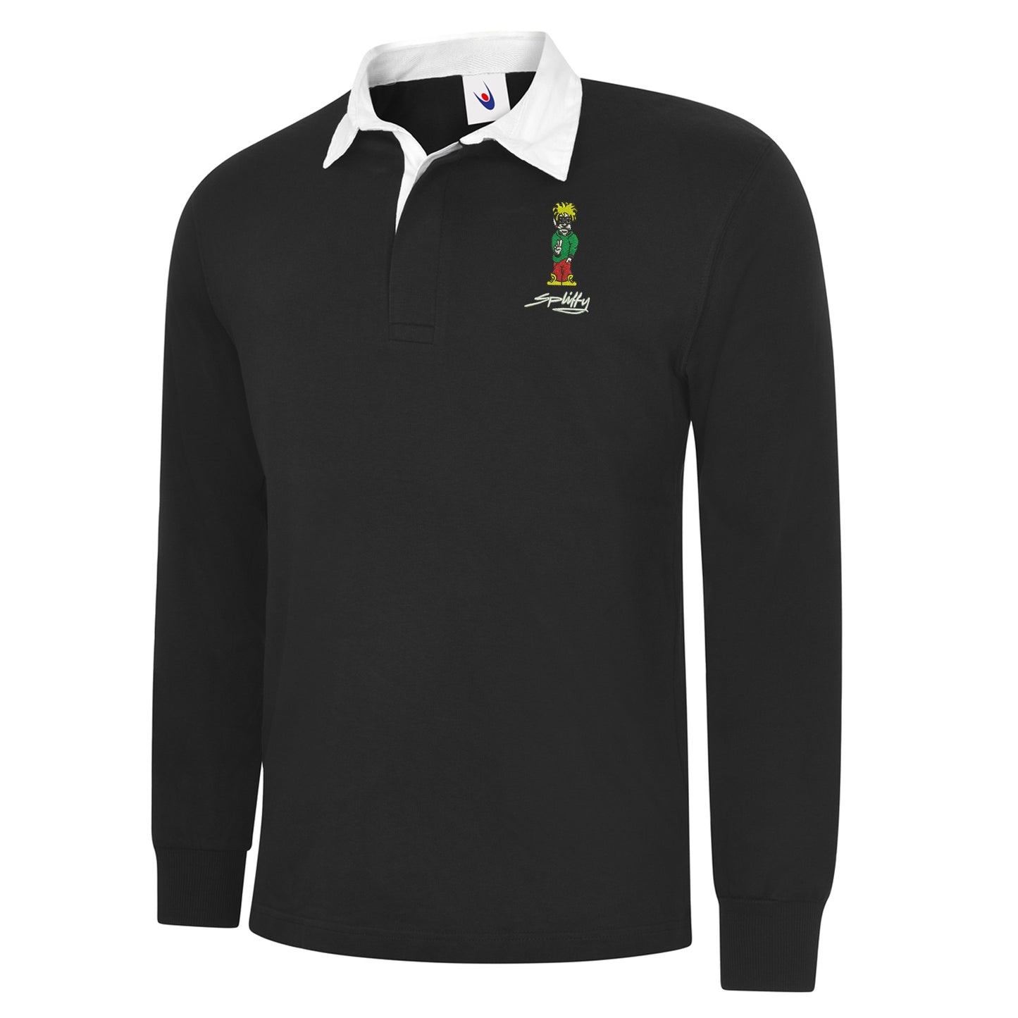 Retro Eclipse Embroidered Classic Rugby Shirt