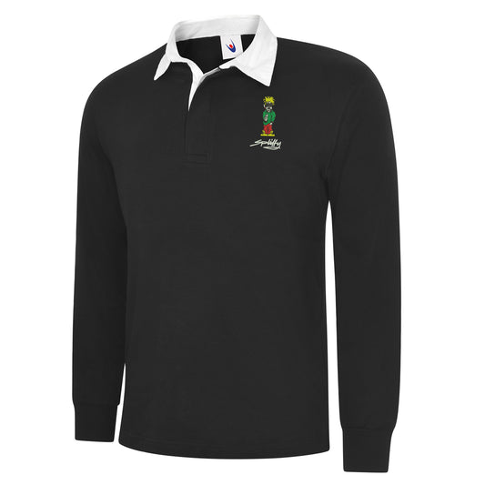 Retro Eclipse Embroidered Classic Rugby Shirt