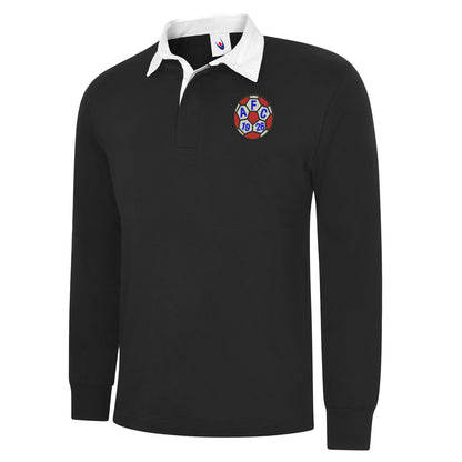 Retro Aldershot 1981 Embroidered Long Sleeve Rugby Shirt