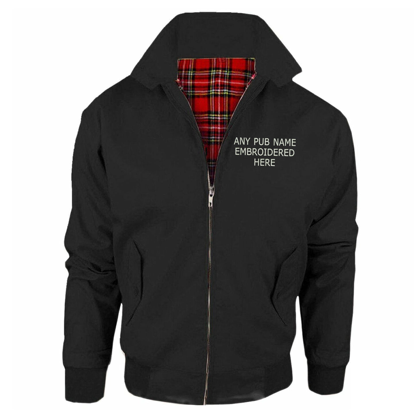 Personalised Embroidered Pub Embroidered Classic Harrington Jacket