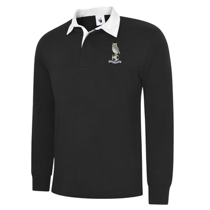 Retro Oldham 1972 Embroidered Long Sleeve Rugby Shirt